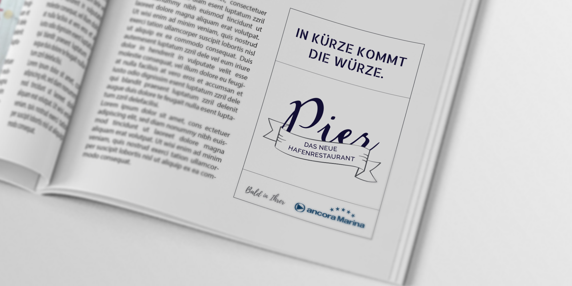 Pier 19: Anzeigendesign